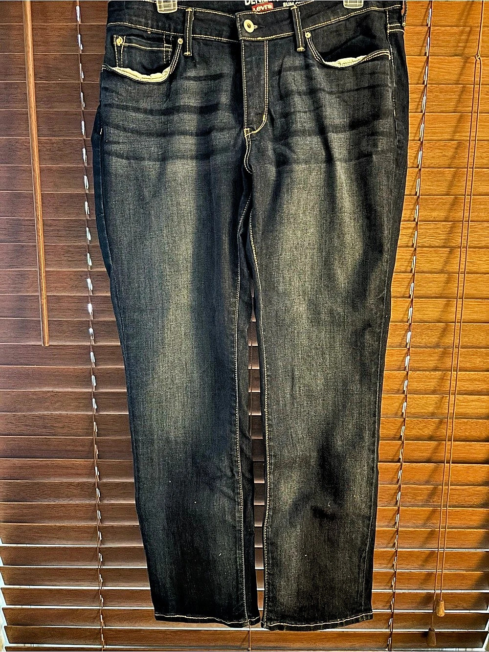 Levi's Denizen Modern Slim Cuffed Skinny Jeans in Blue